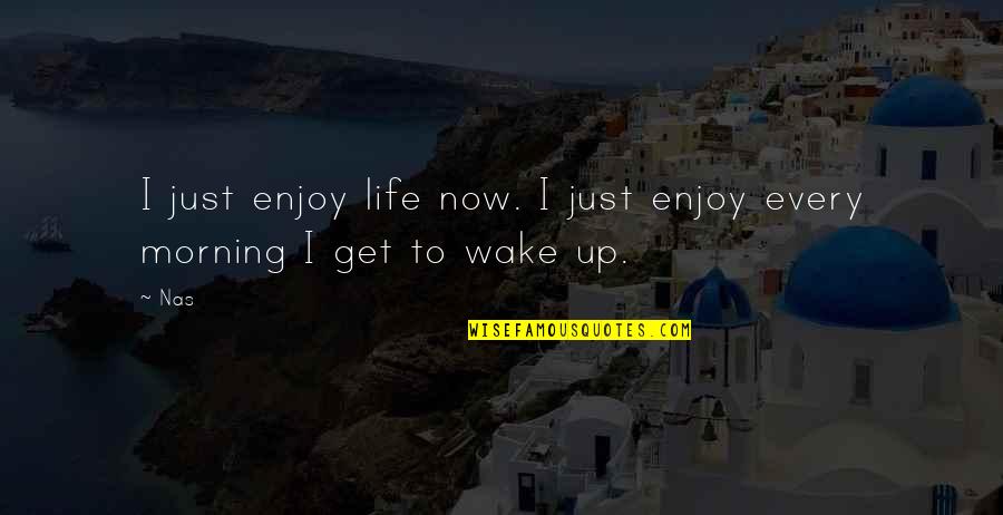 I Wake Up Every Morning Quotes By Nas: I just enjoy life now. I just enjoy