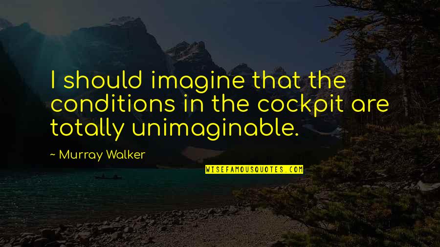 I Wanna Be That Man Quotes By Murray Walker: I should imagine that the conditions in the