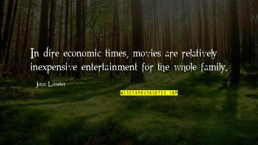 I Wanna Kiss You So Bad Quotes By John Lasseter: In dire economic times, movies are relatively inexpensive