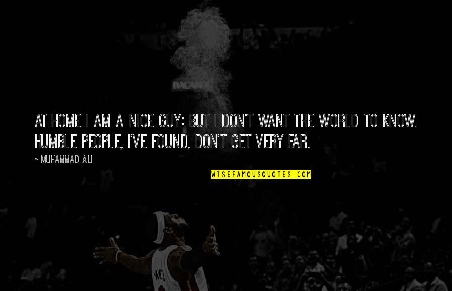 I Want A Nice Guy Quotes By Muhammad Ali: At home I am a nice guy: but