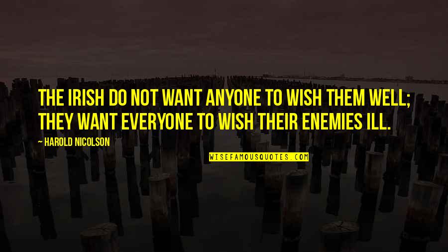 I Want Everyone To Do Well Quotes By Harold Nicolson: The Irish do not want anyone to wish