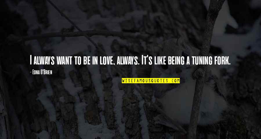 I Want Love Like Quotes By Edna O'Brien: I always want to be in love, always.