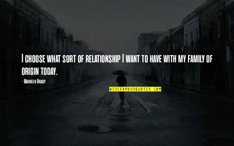 I Want Relationship Quotes By Maureen Brady: I choose what sort of relationship I want