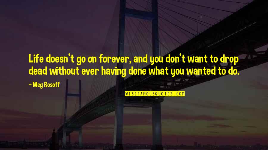 I Want To Be In Your Life Forever Quotes By Meg Rosoff: Life doesn't go on forever, and you don't