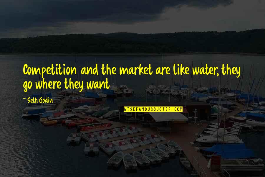 I Want To Be Like Water Quotes By Seth Godin: Competition and the market are like water, they