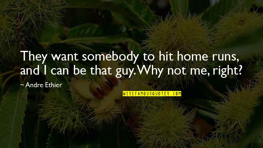 I Want To Be Somebody Quotes By Andre Ethier: They want somebody to hit home runs, and