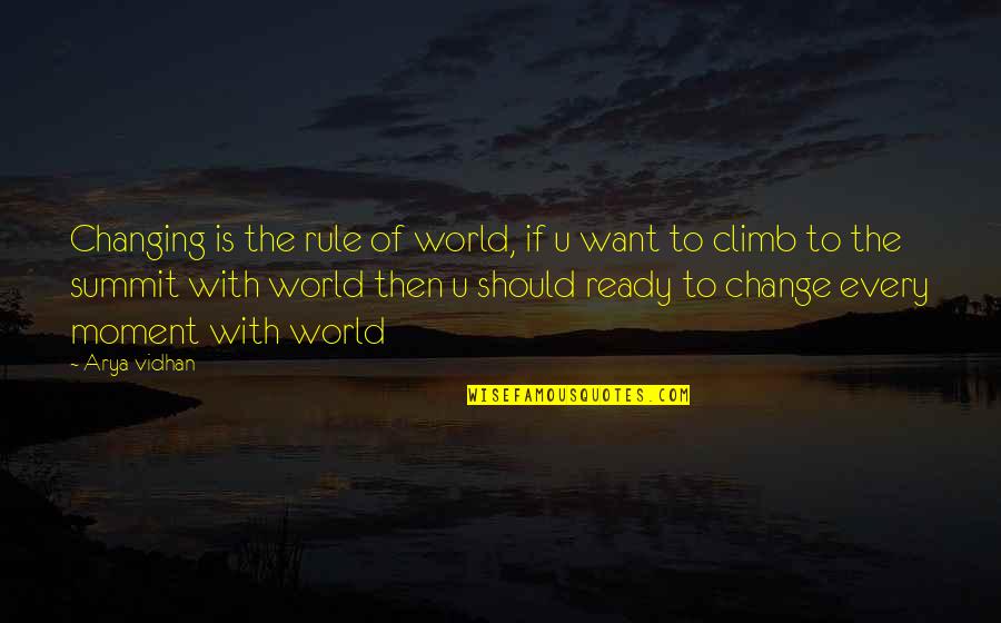 I Want To Change My Life Quotes By Arya Vidhan: Changing is the rule of world, if u I Want To Change My Life Quotes By Arya Vidhan: Changing is the rule of world, if u