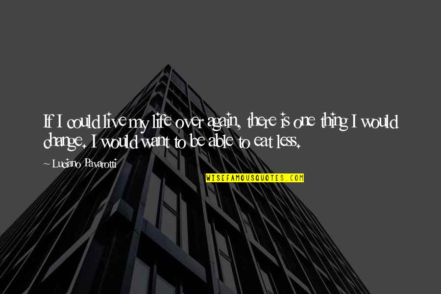 I Want To Change My Life Quotes By Luciano Pavarotti: If I could live my life over again, I Want To Change My Life Quotes By Luciano Pavarotti: If I could live my life over again,