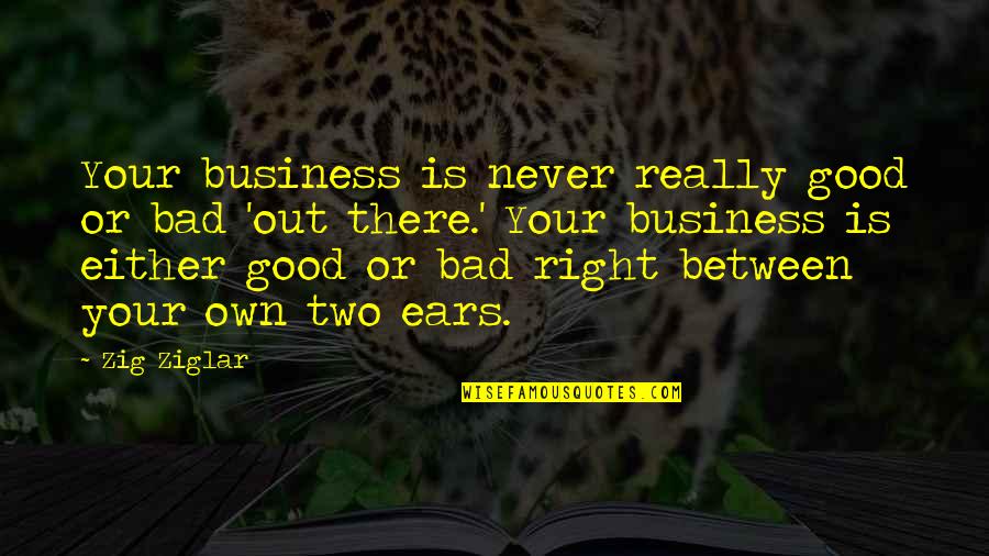 I Want To Stay Happy Quotes By Zig Ziglar: Your business is never really good or bad