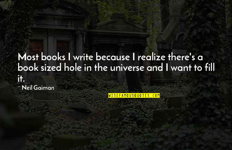 I Want To Write Quotes By Neil Gaiman: Most books I write because I realize there's