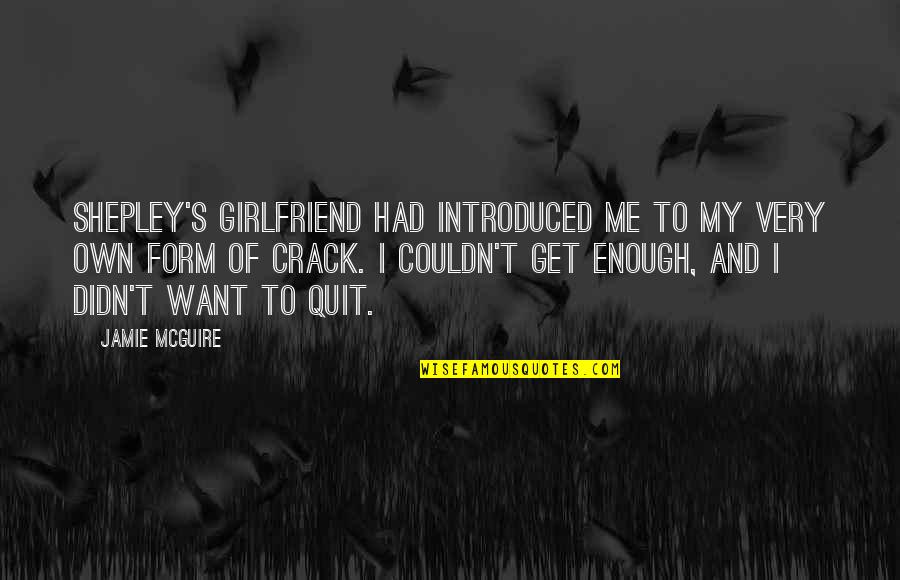 I Want You As My Girlfriend Quotes By Jamie McGuire: Shepley's girlfriend had introduced me to my very