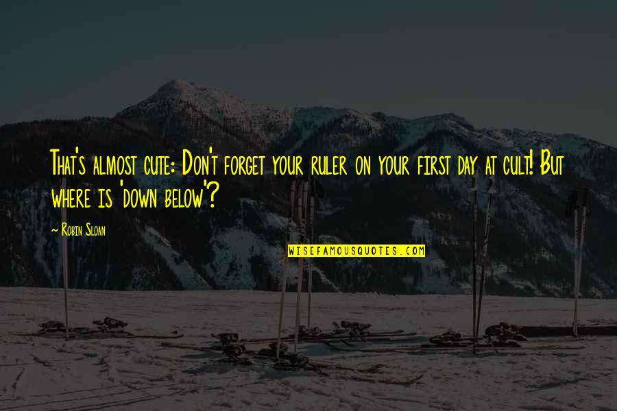 I Want You But Im Scared Quotes By Robin Sloan: That's almost cute: Don't forget your ruler on