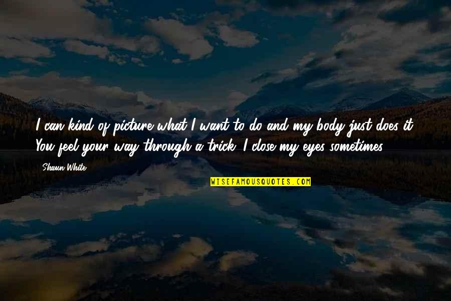 I Want You Picture Quotes By Shaun White: I can kind of picture what I want