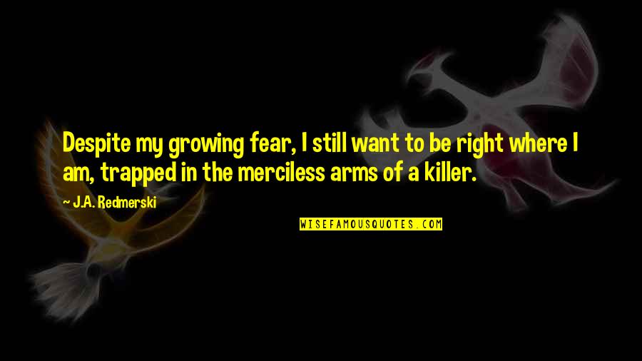 I Want Your Arms Quotes By J.A. Redmerski: Despite my growing fear, I still want to
