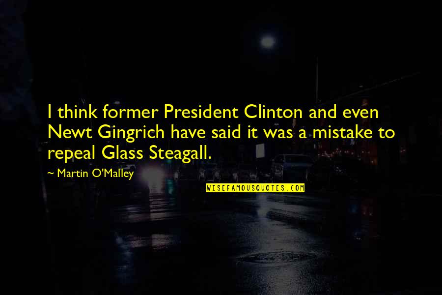 I Was A Mistake Quotes By Martin O'Malley: I think former President Clinton and even Newt