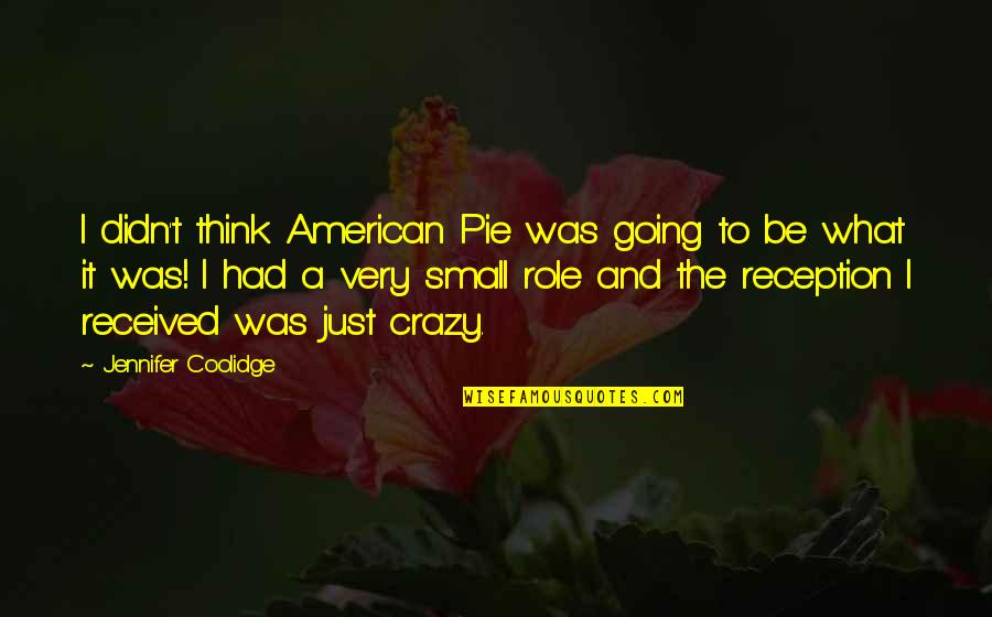 I Was Just Thinking Quotes By Jennifer Coolidge: I didn't think American Pie was going to