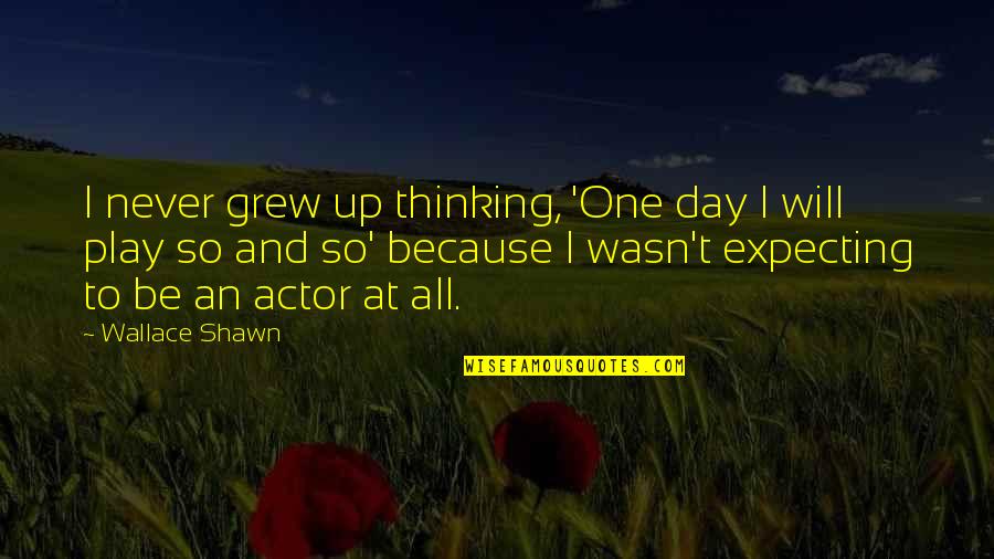 I Wasn't Expecting That Quotes By Wallace Shawn: I never grew up thinking, 'One day I