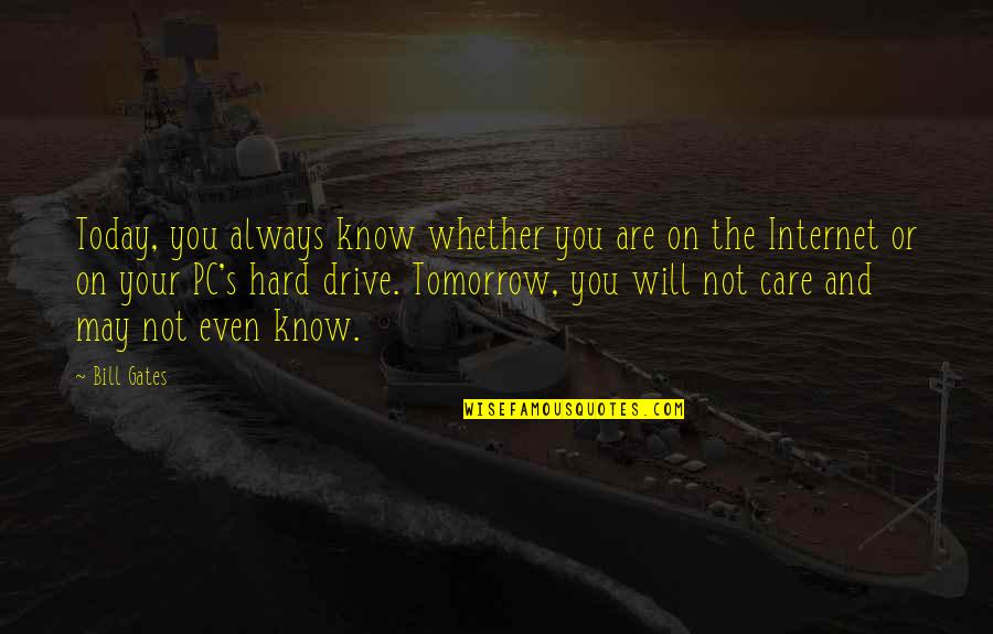 I Will Always Care Quotes By Bill Gates: Today, you always know whether you are on