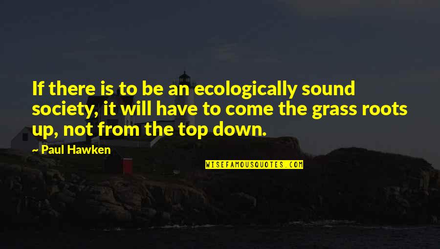 I Will Come Out On Top Quotes By Paul Hawken: If there is to be an ecologically sound