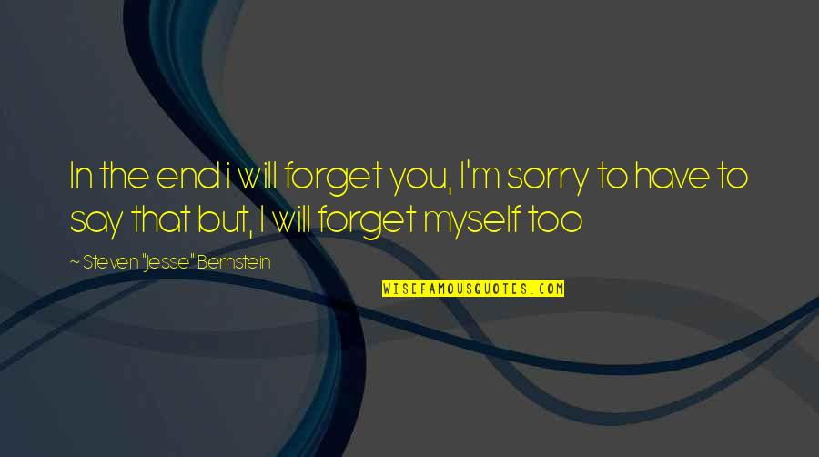 I Will Forget You Quotes By Steven 