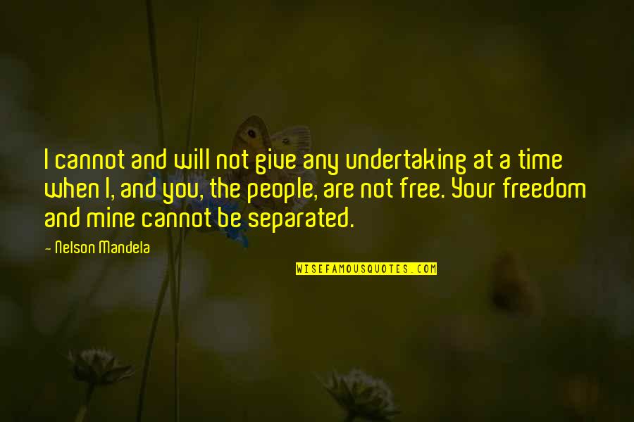 I Will Give You Freedom Quotes By Nelson Mandela: I cannot and will not give any undertaking I Will Give You Freedom Quotes By Nelson Mandela: I cannot and will not give any undertaking