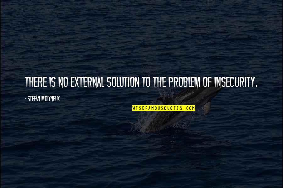 I Will Go One Day Quotes By Stefan Molyneux: There is no external solution to the problem