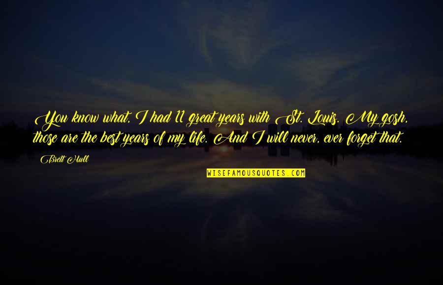 I Will Never Forget You In My Life Quotes By Brett Hull: You know what, I had 11 great years