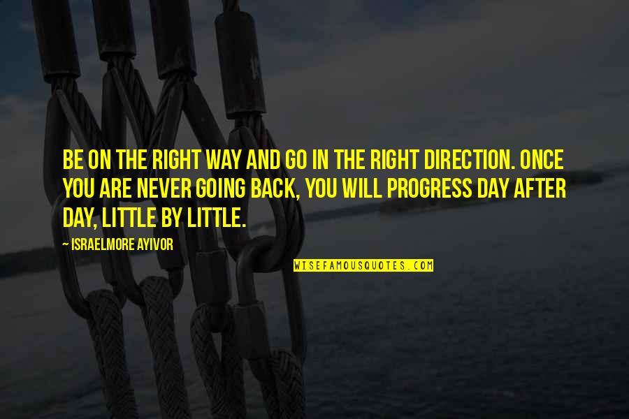 I Will Never Go Back Quotes By Israelmore Ayivor: Be on the right way and go in
