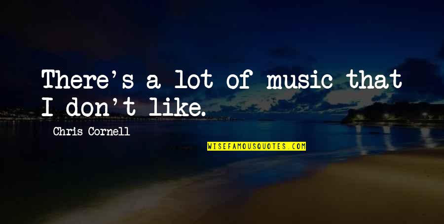 I Will Not Care Anymore Quotes By Chris Cornell: There's a lot of music that I don't