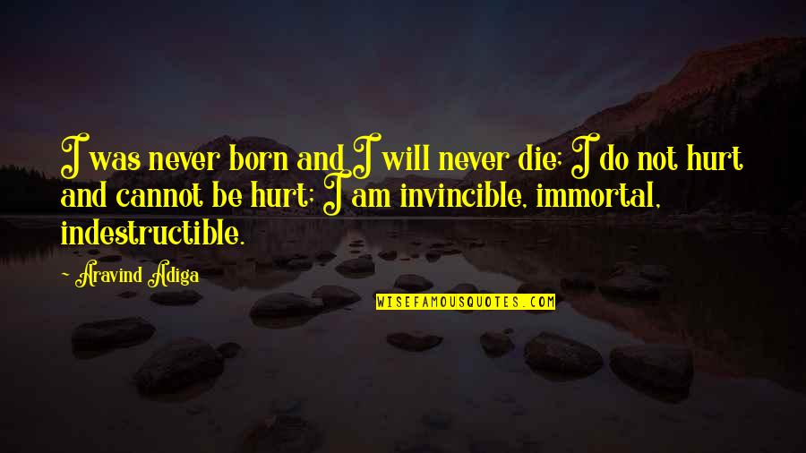 I Will Not Die Quotes By Aravind Adiga: I was never born and I will never