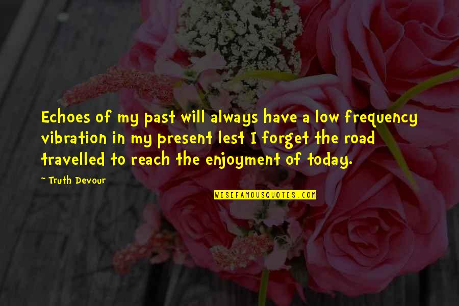 I Will Not Forget You Quotes By Truth Devour: Echoes of my past will always have a
