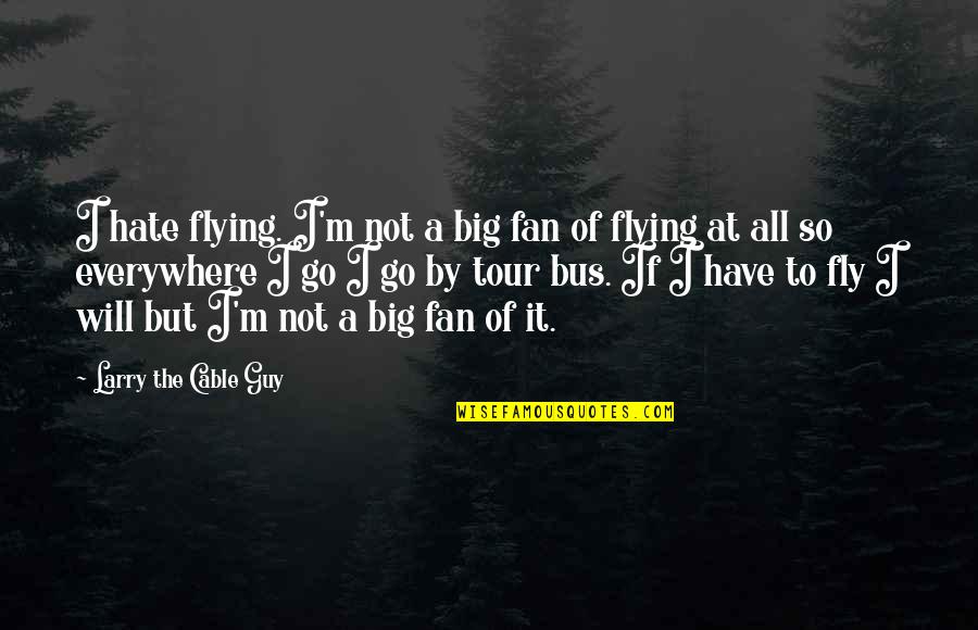 I Will Not Hate Quotes By Larry The Cable Guy: I hate flying. I'm not a big fan