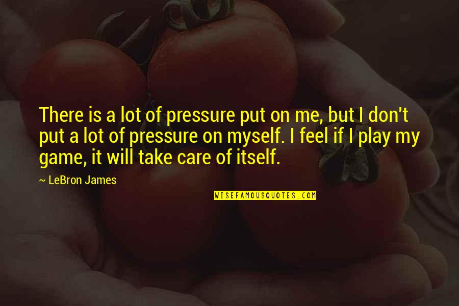 I Will Take Care Of Myself Quotes By LeBron James: There is a lot of pressure put on