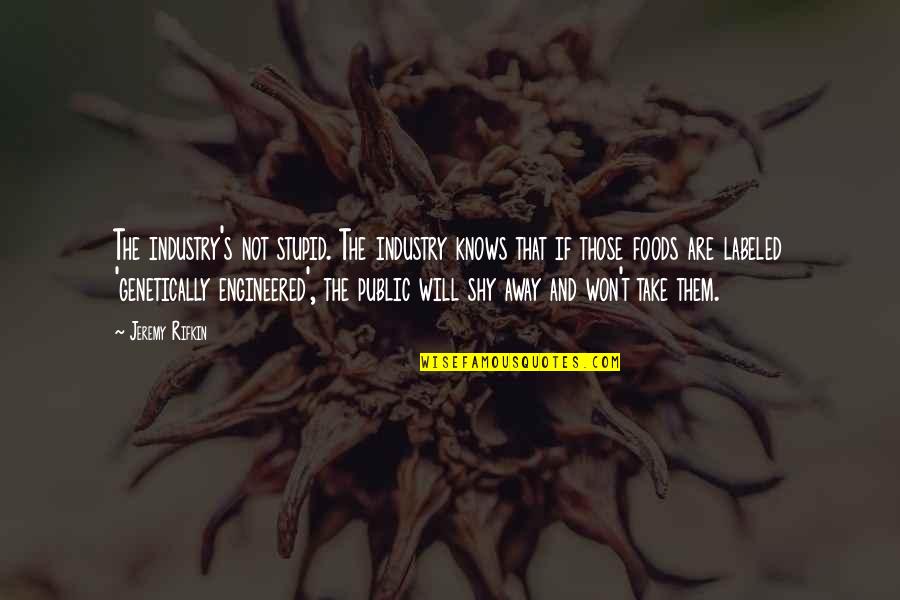 I Will Take You Away Quotes By Jeremy Rifkin: The industry's not stupid. The industry knows that