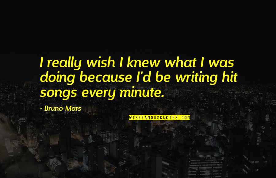 I Wish I Knew You Quotes By Bruno Mars: I really wish I knew what I was
