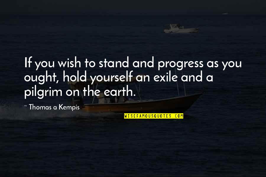 I Wish To Hold You Quotes By Thomas A Kempis: If you wish to stand and progress as