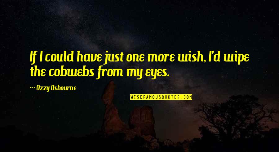 I Wish You Death Quotes By Ozzy Osbourne: If I could have just one more wish,