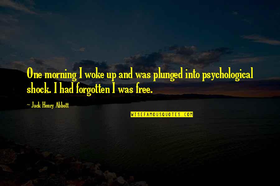 I Woke Up One Morning Quotes By Jack Henry Abbott: One morning I woke up and was plunged