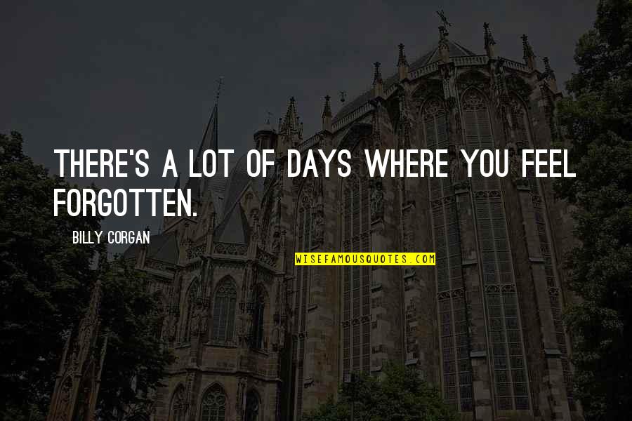 I Won't Fail Quotes By Billy Corgan: There's a lot of days where you feel