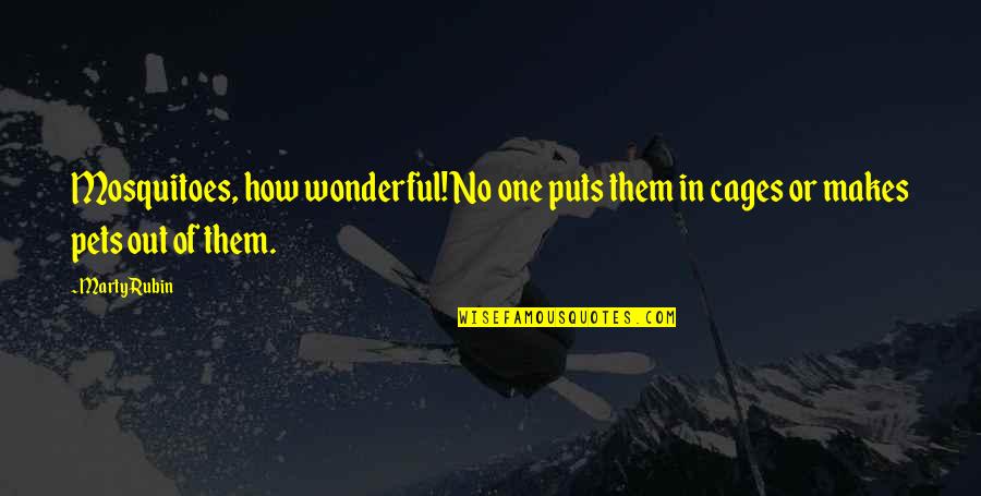 I Won't Settle For Anything Less Quotes By Marty Rubin: Mosquitoes, how wonderful! No one puts them in