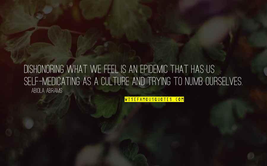 I Would Do Anything To Have You Quotes By Abiola Abrams: Dishonoring what we feel is an epidemic that