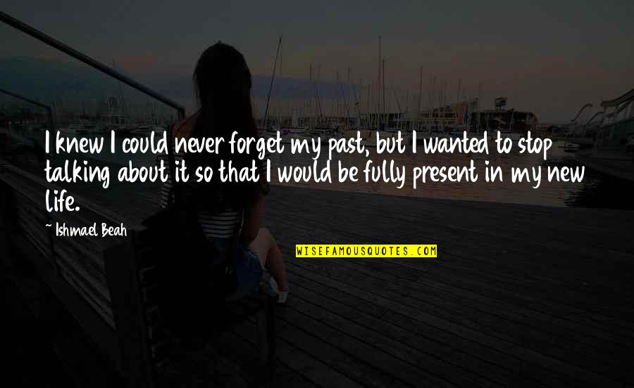 I Would Never Forget You Quotes By Ishmael Beah: I knew I could never forget my past,