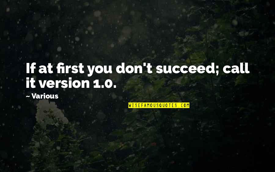 Iacopo Carusotto Quotes By Various: If at first you don't succeed; call it
