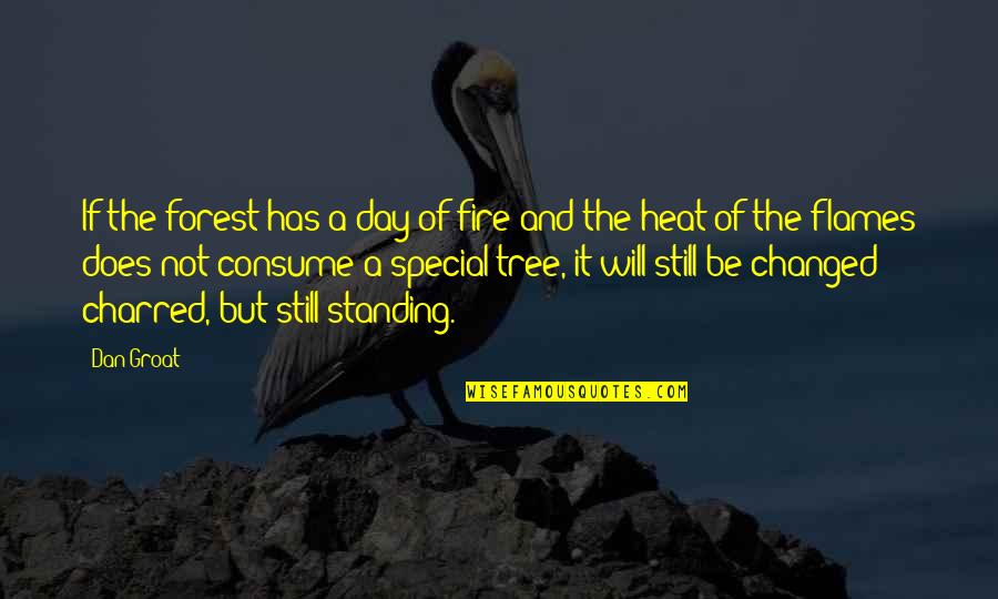 Iactura Latin Quotes By Dan Groat: If the forest has a day of fire