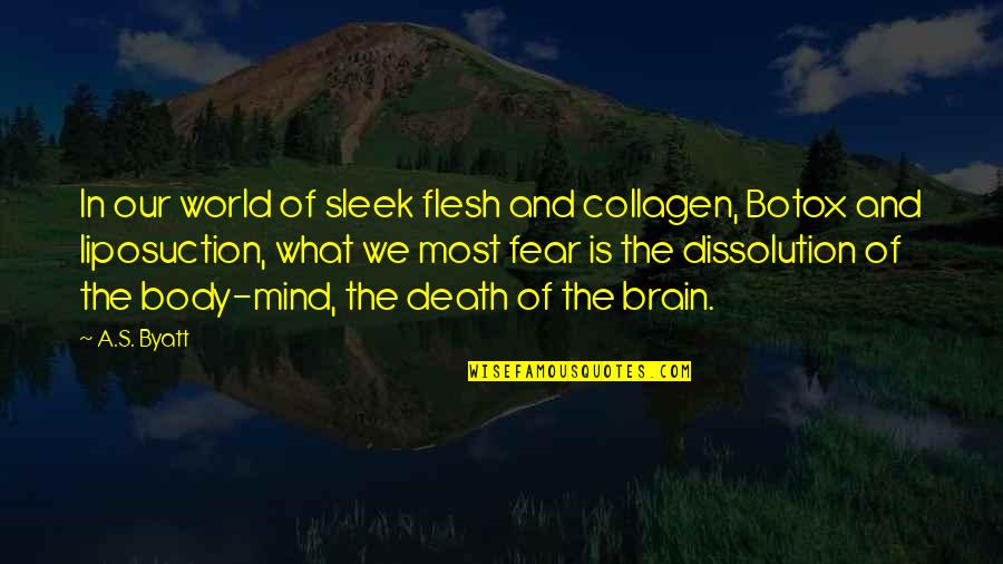 Iago Aladdin Quotes By A.S. Byatt: In our world of sleek flesh and collagen, Iago Aladdin Quotes By A.S. Byatt: In our world of sleek flesh and collagen,