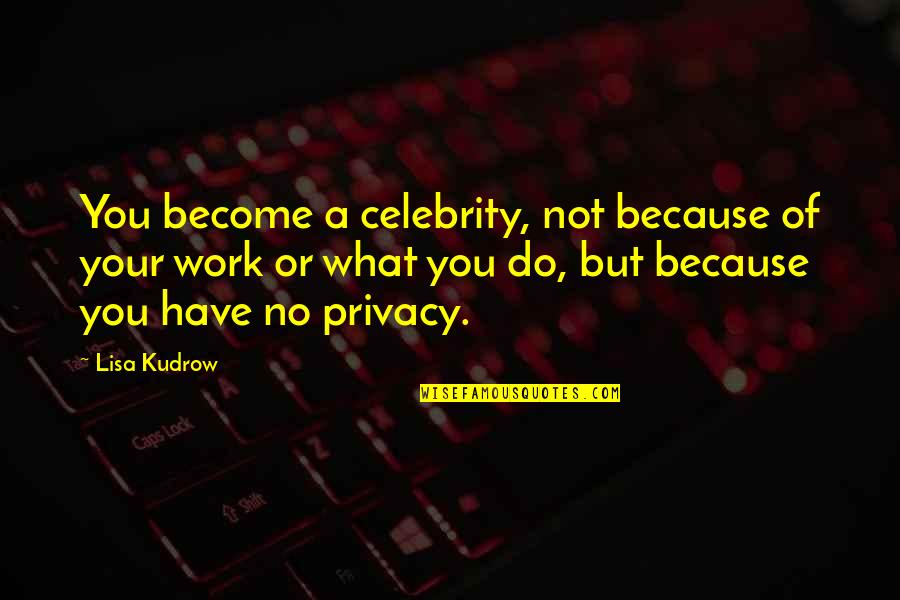 Ian Crocker Quotes By Lisa Kudrow: You become a celebrity, not because of your