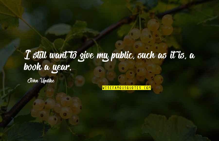 Ianalyze Quotes By John Updike: I still want to give my public, such