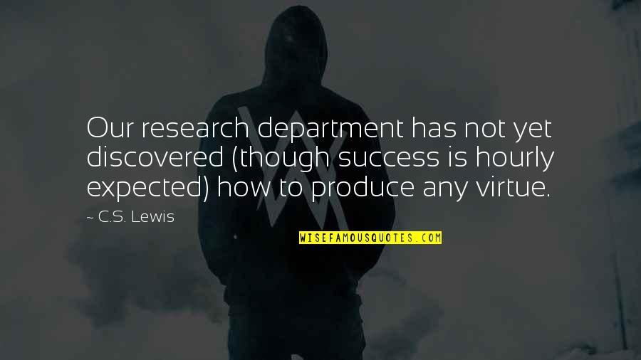 Ibahagi In English Quotes By C.S. Lewis: Our research department has not yet discovered (though