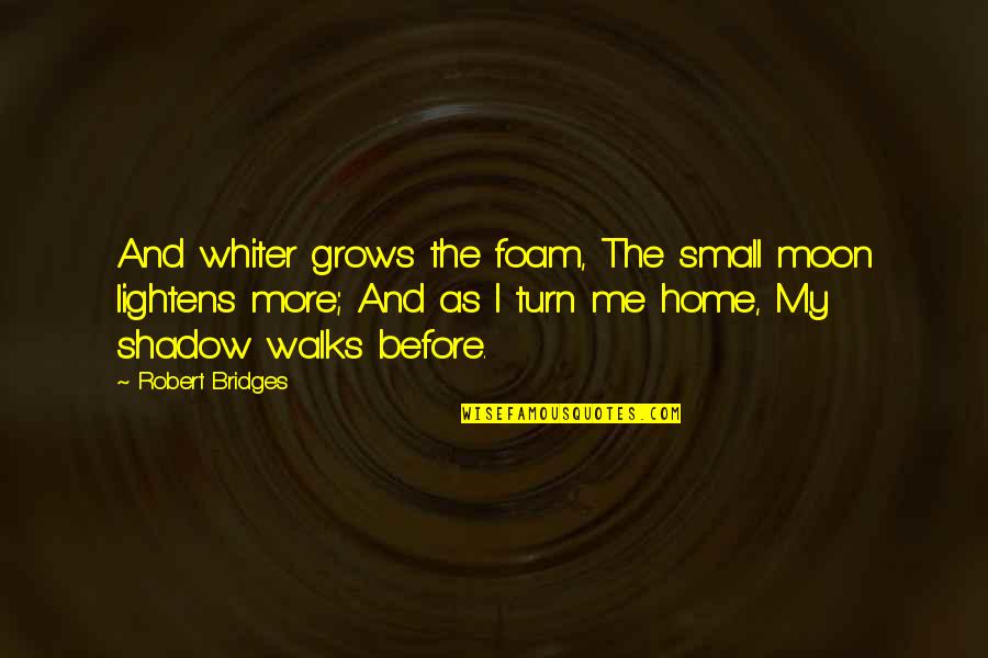 Ibiskovy Quotes By Robert Bridges: And whiter grows the foam, The small moon Ibiskovy Quotes By Robert Bridges: And whiter grows the foam, The small moon