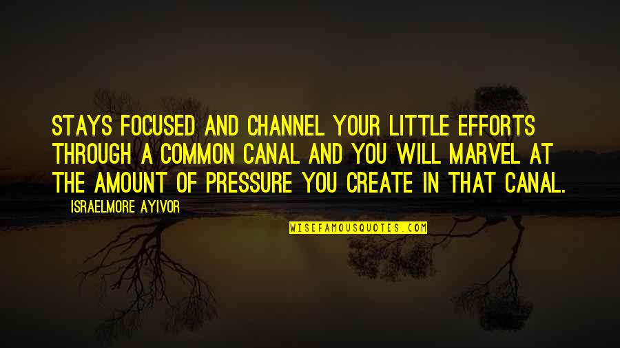 Ibn Jarir Quotes By Israelmore Ayivor: Stays focused and channel your little efforts through